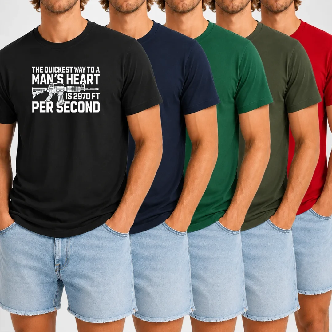 awesome-the-quickest-way-to-a-man-heart-is-2970-ft-per-second-ar15-rifle-firearm-t-shirt-1 Awesome The Quickest Way To A Man Heart Is 2970 Ft Per Second Ar15 Rifle Firearm