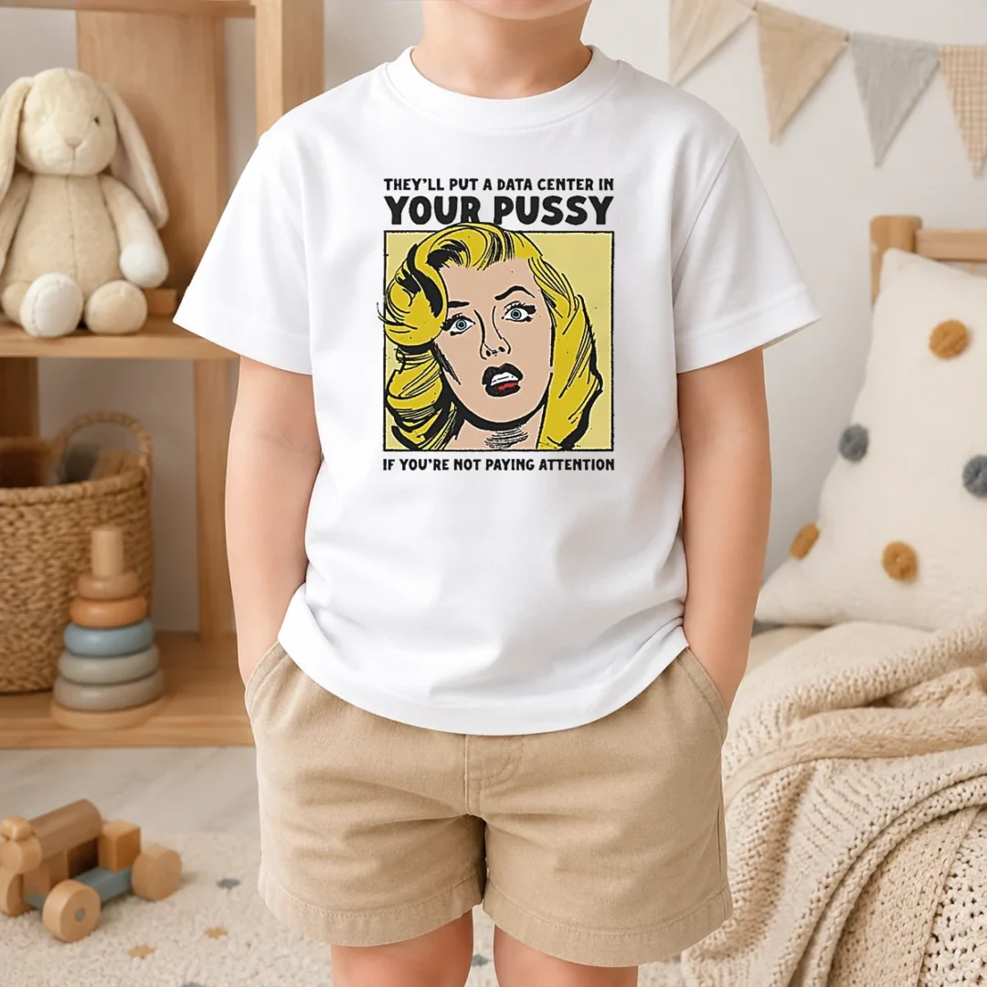 Awesome They'Ll Put A Data Center In Your Pussy If You Arent Paying Attention Kids T Shirt Awesome They'Ll Put A Data Center In Your Pussy If You Arent Paying Attention Kids T-Shirt
