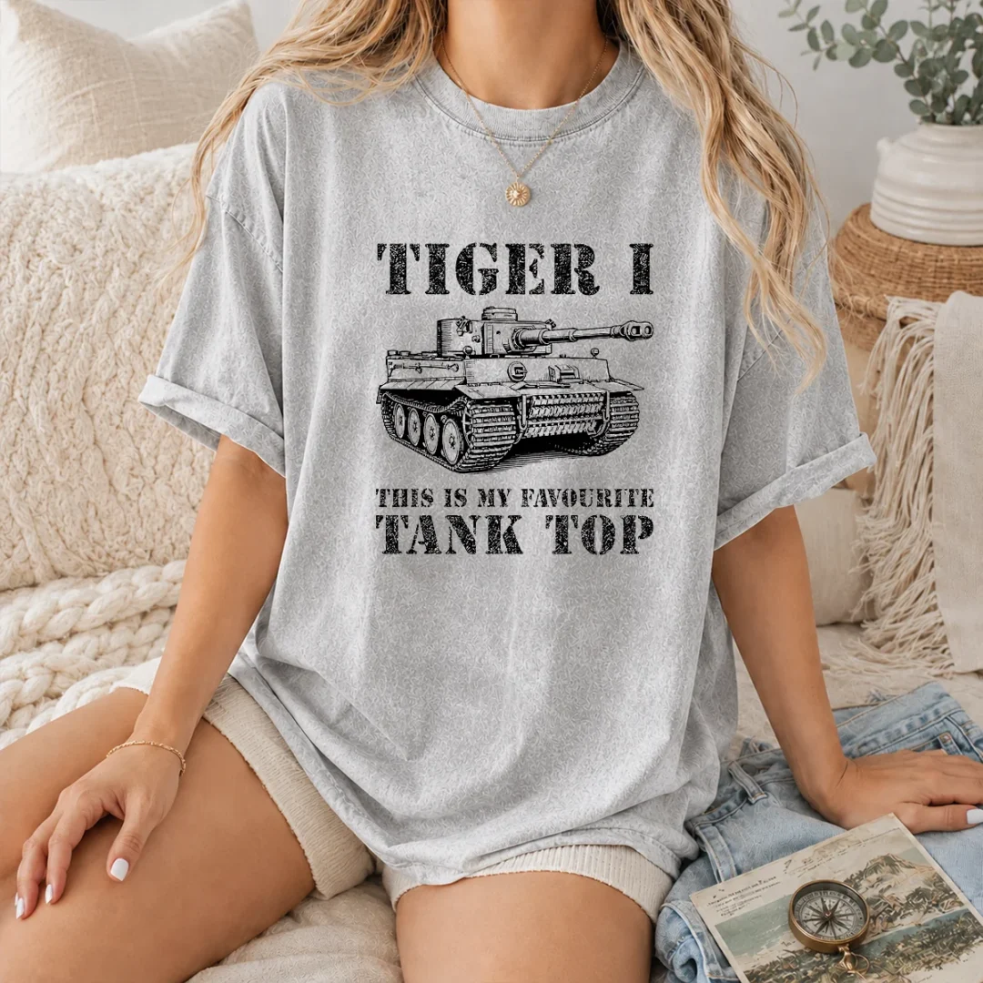 awesome-tiger-i-this-is-my-favourite-tank-military-washed-t-shirt Awesome Tiger I This Is My Favourite Tank Military Washed T-Shirt