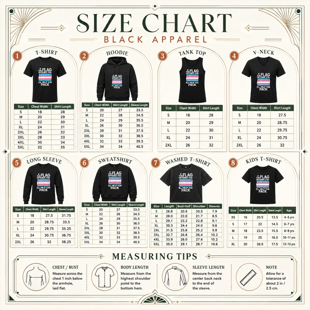 awesome-transgender-pride-flag-if-this-flag-offends-you-i-will-help-you-pack-size-chart Size chart for Awesome Transgender Pride Flag with measurements in inches and centimeters