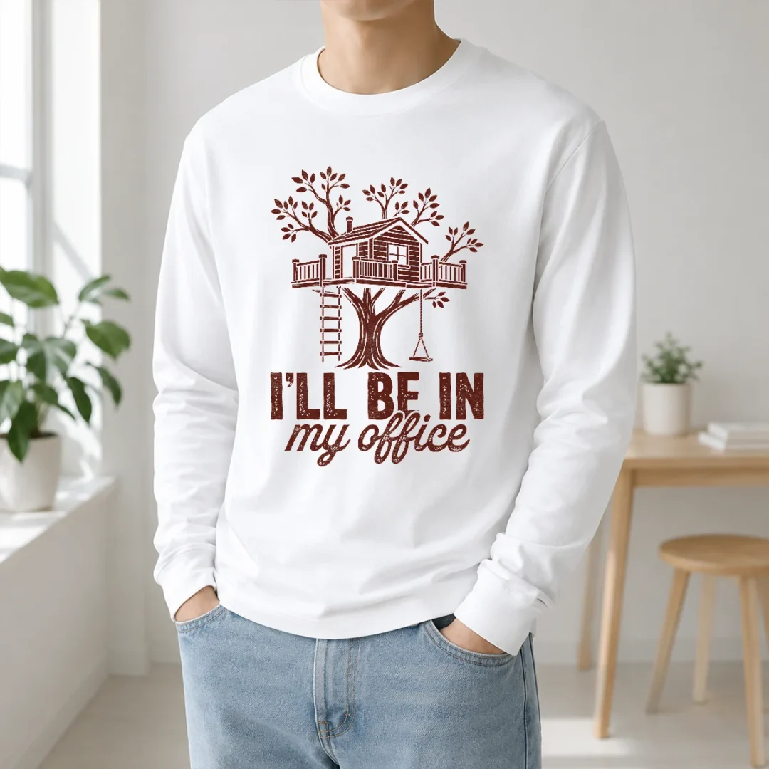 Awesome Treehouse Office I'Ll Be In My Office Long Sleeve Shirt Awesome Treehouse Office I'Ll Be In My Office Long Sleeve Shirt