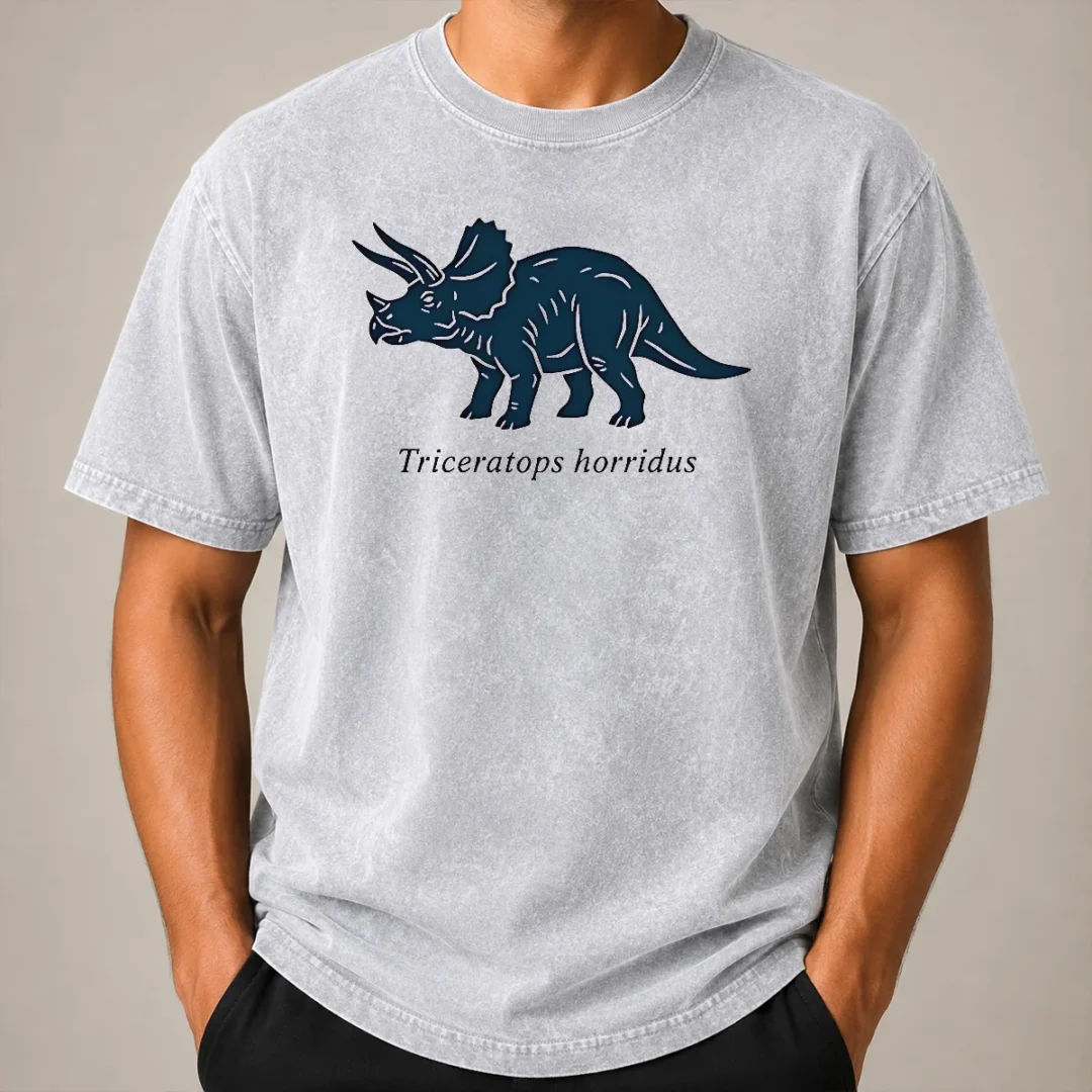 Awesome Triceratops Horridus Dinosaur Prehistoric Animal Paleontology Biology Science Washed T Shirt Awesome Triceratops Horridus Dinosaur Prehistoric Animal Paleontology Biology Science Washed T-Shirt