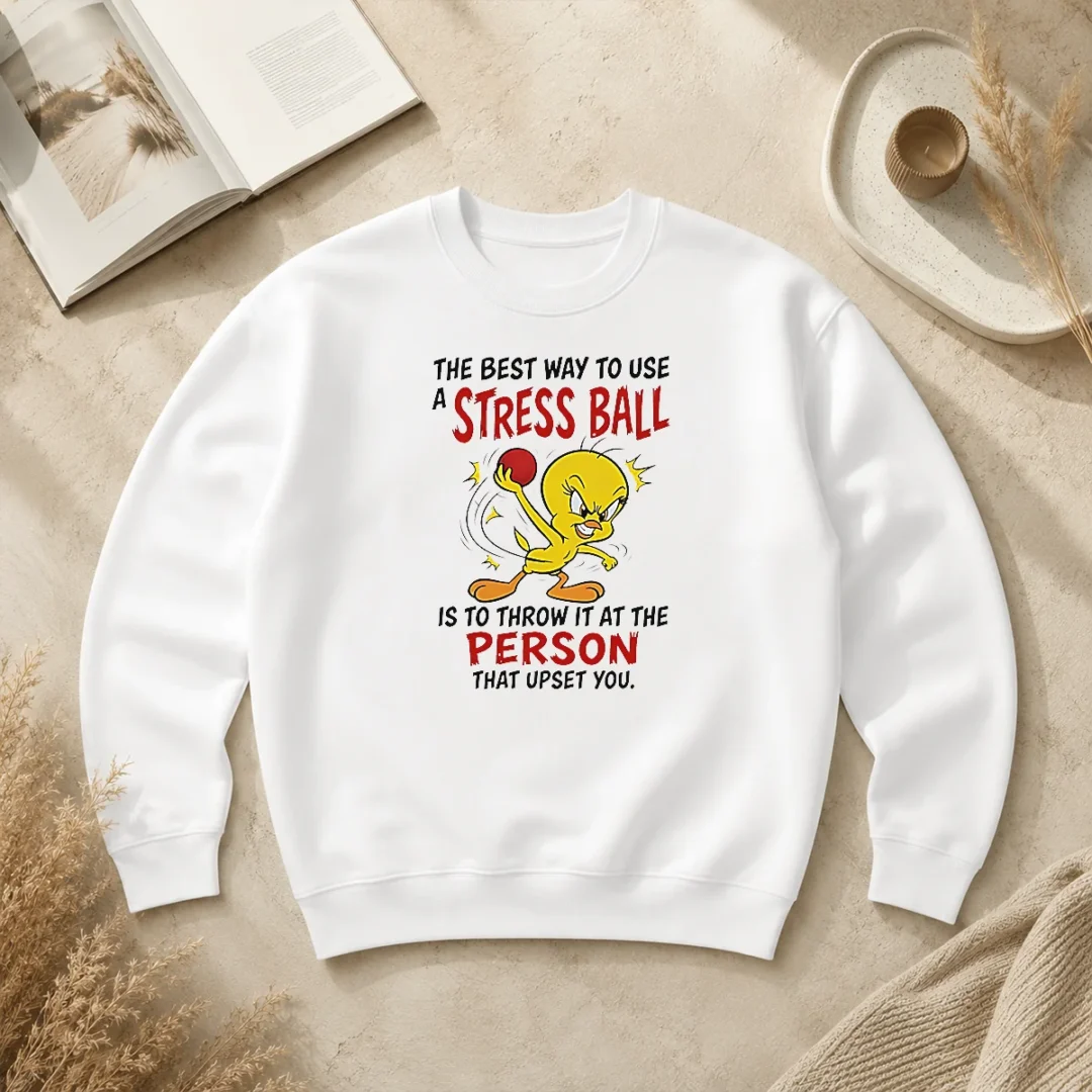 awesome-tweety-bird-looney-tunes-the-best-way-to-use-a-stress-ball-is-to-throw-sweater
