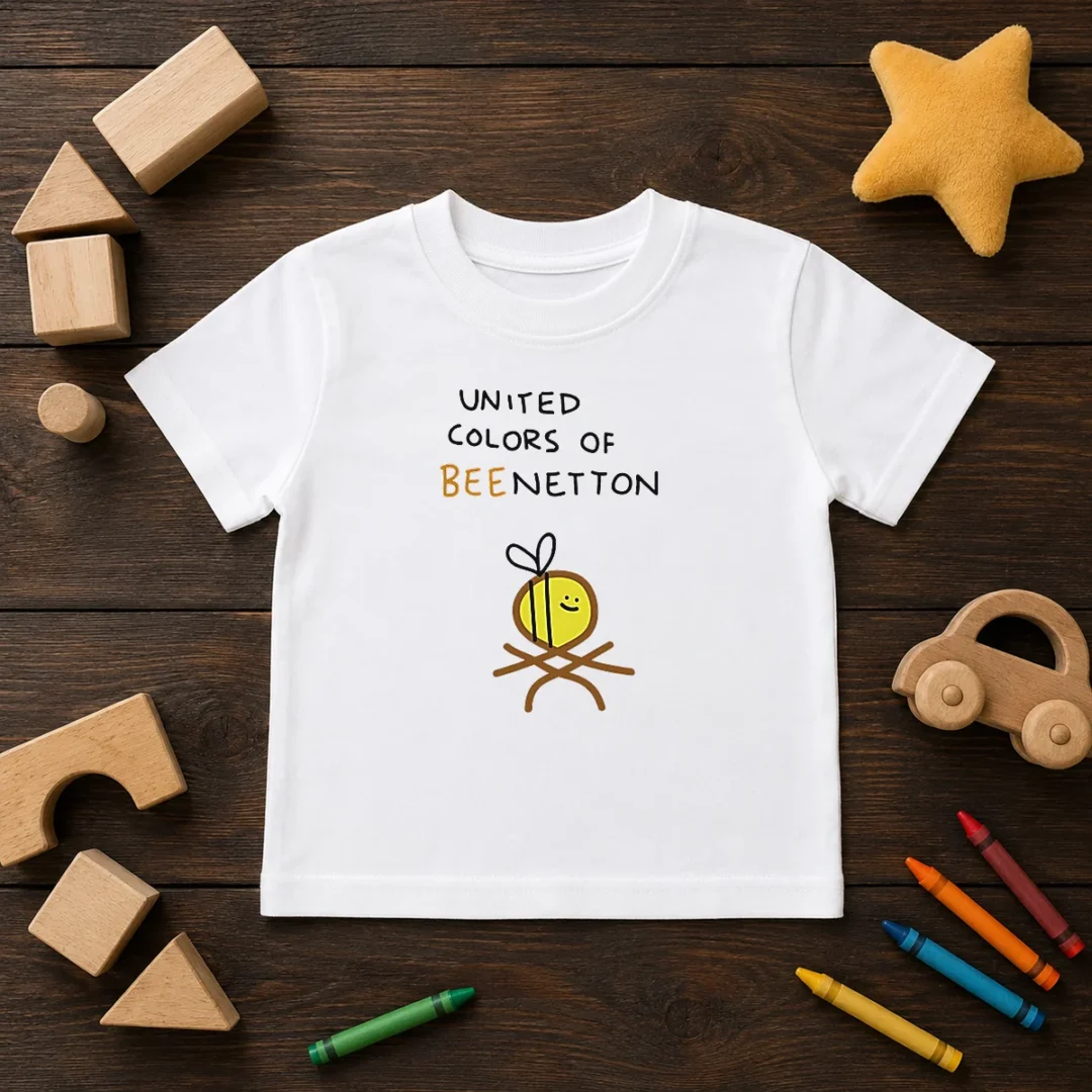awesome-united-colors-of-bee-netton-bee-logo-kids-t-shirt Awesome United Colors Of Bee Netton Bee Logo Kids T-Shirt