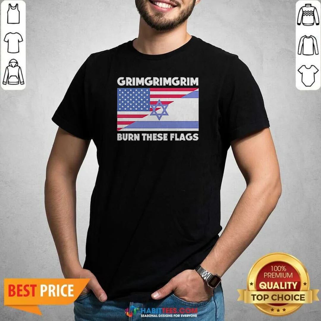 awesome-united-states-israel-flag-grimgrimgrim-burn-these-flags-shirt-optimized-1 Awesome United States Israel Flag Grimgrimgrim Burn These Flags shirt optimized showing front graphic design on a classic crew neck tee