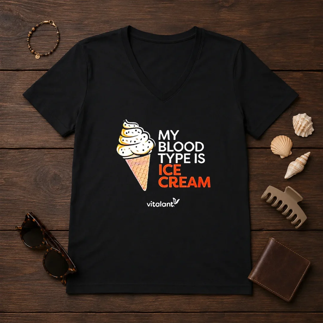 awesome-vitalant-my-blood-type-is-ice-cream-v-neck-shirt Awesome Vitalant My Blood Type Is ICE Cream V-Neck Shirt