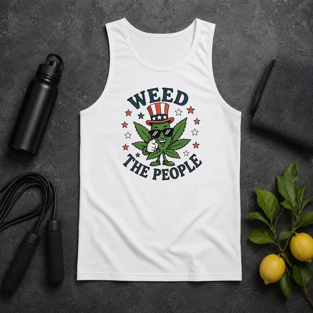 Awesome Weed The People Cannabis Uncle Sam Character Patriotic Leaf Symbol Tank Top Awesome Weed The People Cannabis Uncle Sam Character Patriotic Leaf Symbol Tank Top