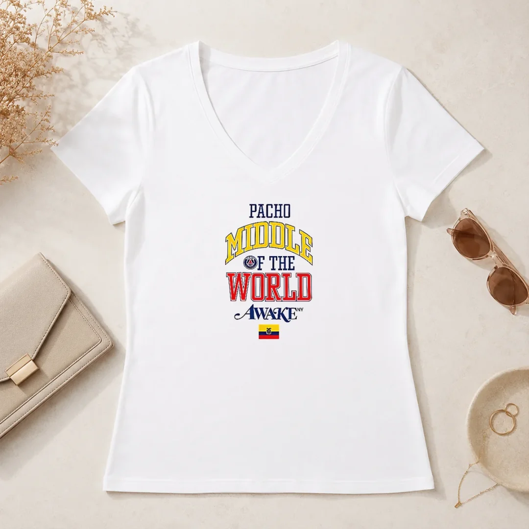 Awesome William Pacho Paris Saint Germain Middle Of The World Awake NY Ecuador V Neck Shirt Awesome William Pacho Paris Saint Germain Middle Of The World Awake NY Ecuador V-Neck Shirt