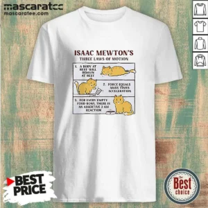 Hot Isaac Mewton'S Three Laws Of Motion Cat
