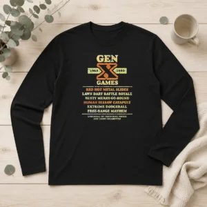 Original Gen X Games 1965 1980 Red Hot Metal Slides Long Sleeve Shirt