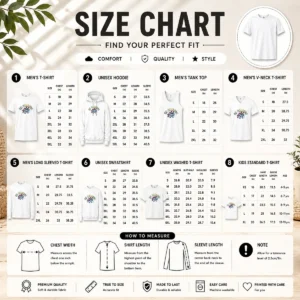 Size chart for Pretty Kid'S NC Courage Soccer Player Ash with measurements in inches and cm