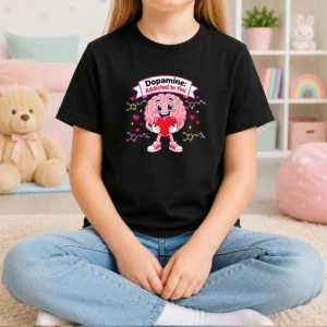 Original Romantic Dopamine Addicted To You Couples Kids T-Shirt