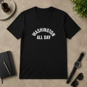 Funny Washington Nationals Baseball All Day V-Neck Shirt