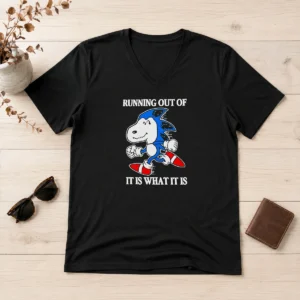 Pretty Hedgehog Running Out Of It Is What It Is V-Neck Shirt