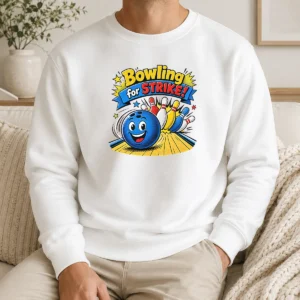Top Pretty Bowling For Strike Cheerful Pop Art Sweater