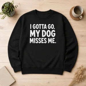 Pretty Stay Back Allergic To People Sweater in cozy knit fabric with long sleeves and crew neck