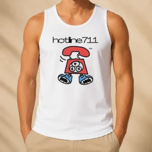 Good Telephone Cartoon Hotline711 Shirt - Image 3