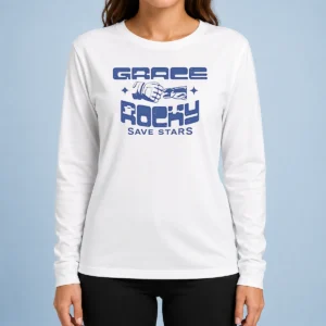 Nice Pretty Grace And Rocky Save Stars Fist Bump Long Sleeve Shirt