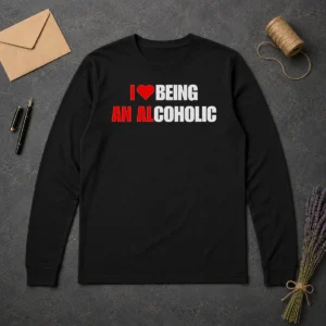 Original I Love Being An Alcoholic Long Sleeve Shirt