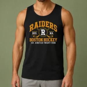 Hot Vintage Boston Raiders Hockey Fan Team Spirit Tank Top