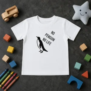 Hot Pretty No Penguin No Life Kids T-Shirt