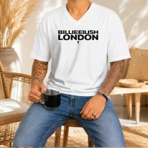 Original Billie Eilish London Tour Concert Music V-Neck Shirt