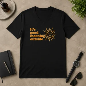 Good Hot Sun It'S Good Morning Outside V-Neck Shirt