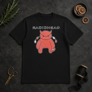 Original Pretty Radiohead Distressed Crying Devil Character