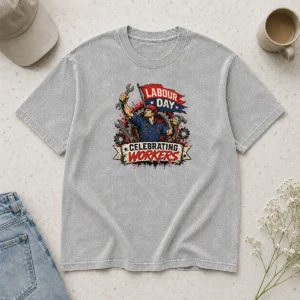 Official Awesome Labour Day Celebration Workers Pride Washed T-Shirt