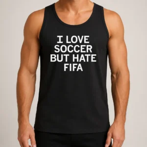 Official Awesome I Love Soccer But Hate FIFA Football Tank Top