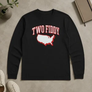 Premium Pretty Two Fiddy Triple B USA Map Long Sleeve Shirt