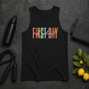 Nice Good First Day Of School Retro Typography Teacher Tank Top