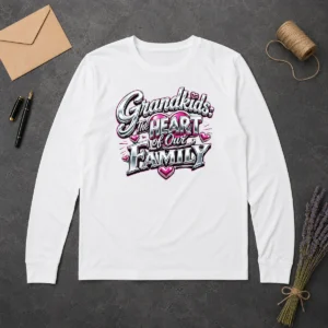 Pretty Grandkids The Heart Of Our Family Y2K Long Sleeve Shirt