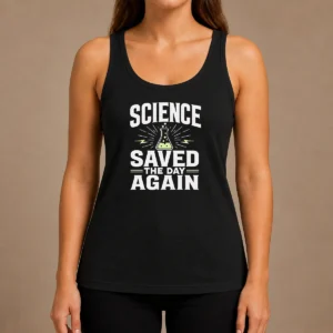Pretty Official Science Saved The Day Again Geek Tank Top
