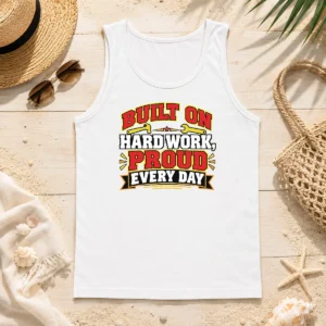 Hot Pretty Labour Day Pride Inspirational Quote Hard Work Tank Top