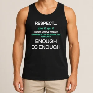Awesome Pretty Respect Nurses Enough Is Enough Tank Top