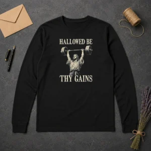 Nice Hallowed Be Thy Gains Long Sleeve Shirt