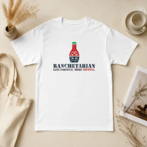 Official Nice Ranchetarian Less Politics More Dipping Bottle Star Flag