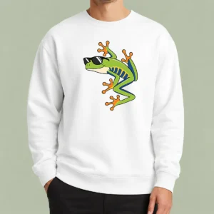 Top Cool Fun Cartoon Frog Sunglasses Summer Beach Sweater