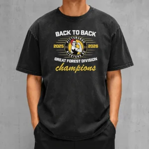 Original Pittsburgh Riveters SC Back To Back Green Forest Champs Washed T-Shirt