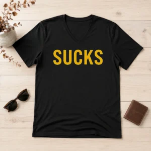 Hot Hagel Sucks Hockey Rivalry Sports Fan Trash Talk V-Neck Shirt