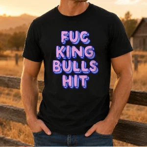 Pretty Awesome Fcking Bullshit Typography Funny Slogan t shirt in classic black crew neck style