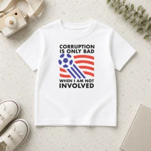 Happy Pretty Corruption Is Only Bad When I Am Not Involved Kids T-Shirt
