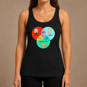 Funny Marxist Toddler And Mountain Lion Venn Diagram Impossible To Reason With Tank Top