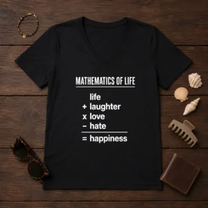 Hot Mathematics Of Life V-Neck Shirt