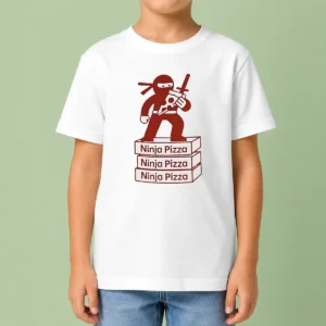 Premium Ninja Pizza Ninja Pizza Ninja Pizza Ninja Pizza Standing On Boxes Kids T-Shirt