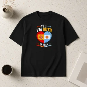 Hot Original Yes I'M Both Of Team Spain And Argentina Heart Flag