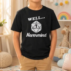 Good Well Nevermind D20 Dice Roll One Kids T-Shirt