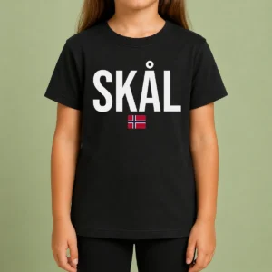 Original Hot Skal Norwegian Phrase Saying Gift Cheers In Norway Kids T-Shirt