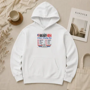 Top Big Boy 4014 Cross Country Tour Event Schedule Hoodie in dark gray with front pocket and event print